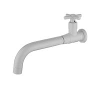 KIXZSAZ Robinet Compact simple froid, Installation facile, ajustement universel, robinet de lavabo en métal, robinet d'évier mural longue durée, 05 Blanc Perle