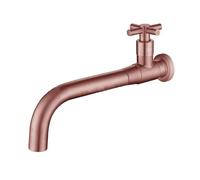 KIXZSAZ Robinet Compact simple froid, Installation facile, ajustement universel, robinet de lavabo en métal, robinet d'évier mural longue durée, 04 Or Rose