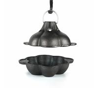 KIXZSAZ Rôtissoire à ail avec couvercle ventilé, pratique et facile à utiliser dans les cafés et les bars. Rôtissoire ail en fonte, nettoyage facile, + Couvercle