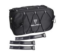 KIXZSAZ Sacoche pliable pour vélo de route/VTT optimisant l'espace de rangement grâce à un cordon élastique facilitant l'accès Pour aux objets pendant le trajet. Sacoche de, Noir, 4.3 L