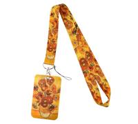 KIXZSAZ Sangle de porte-Badge d'identification, cou confortable, matériaux durables, étui rigide en Polyester pour cartes, sangle de cou avec porte-Badge d'identification, KP634-9