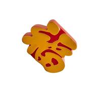 KIXZSAZ Sculpture de bureau chinoise sur pied, en bois, style Fu et Cai, symbole du pour un mariage. Caractères chinois épaissis.