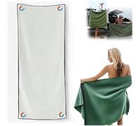 KIXZSAZ Serviette de bain, microfibre magnétique Overzed, serviette de sauna, douche à séchage, idéale pour la natation, le camping et les aventures, Blanc, 190 * 76