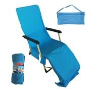 KIXZSAZ Serviette de Plage Pliable en Polyester avec Poches pour,Un