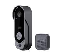 KIXZSAZ Sonnette vidéo Intelligente avec Vue Nocturne Infrarouge, capteur PIR intégré, Stockage Cloud Gratuit, Sauvegarde Uniquement des Images, Carte de Support