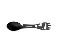 KIXZSAZ Spork de Camping multifonctionnel, ustensiles d'extérieur solides et robustes, fonctions multiples dans un ouvre-fourchette en acier inoxydable, noir
