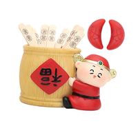 KIXZSAZ Statue Mignonne du Dieu de la Richesse, décoration de la Maison, Charmant Ornement Riche pour décoration Maison, Figurine Dessin animé du Dieu Fortune, Sculpture Table,