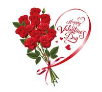 KIXZSAZ Stickers pour fenêtre pour la Saint-Valentin - Sticker mural romantique - Superbes cœurs rouges - Célébration de l'amour - Stickers métalliques pour fenêtre -