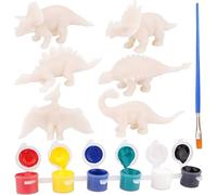 KIXZSAZ Stimulez l'intérêt Artistique avec Un Artisanat Exquis, Ensemble de Peinture 3D pour Enfants, Jouets de Dinosaures en PVC, Plusieurs Couleurs, créativité Non Toxique