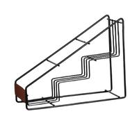 KIXZSAZ Support à sirop de café, étagère de rangement pour condiments, porte-bouteilles sirop, étagère comptoir cuisine à plusieurs niveaux, facile nettoyer, Noir, Grilles trapézoïdales 3 faces