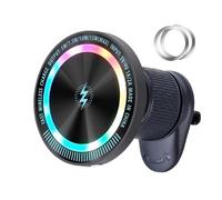 KIXZSAZ Support de téléphone Intelligent pour Voiture, Chargeur 15W, Crochet d'aération Stable, Rotation Facile à 360 °, Installation Facile, Chargeur de Voiture Rotatif à 360 °