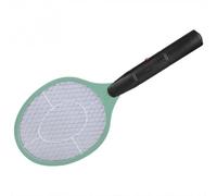 KIXZSAZ Tampon électrique antiparasitaire alimenté par Batterie Longue poignée 3 Couches indicateur Lumineux ménage Salon Insecte Raquette, Vert