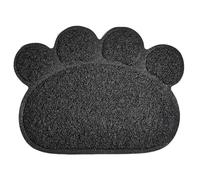 KIXZSAZ Tapis de bac à litière en PVC, Anti-Rayures, résistant à la déchirure et à l'usure, Dites Adieu pour aux déchets, Tapis de piégeage de litière pour Chat, Noir