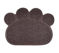 KIXZSAZ Tapis de bac à litière en PVC, Anti-Rayures, résistant à la déchirure et à l'usure, Dites Adieu pour aux déchets, Tapis de piégeage de litière pour Chat, Brun