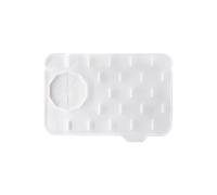 KIXZSAZ Tapis de robinet en Silicone pour évier de cuisine, écran anti-éclaboussures, pour une Installation et un nettoyage faciles, Gel silice, Silicone qualité supérieure, blanc