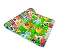 KIXZSAZ Tapis d'éveil pour bébé en Forme d'animal et de Lettre Verso pour Un Jeu sûr et Amusant et Un Tapis d'éveil pour bébé Facile à Nettoyer