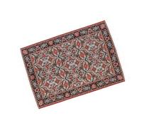 KIXZSAZ Tapis Miniature tissé pour Maison de poupée, orné de Magnifiques Broderies Noires pour créer Une Ambiance Unique.