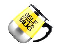 KIXZSAZ Tasse En Acier Inoxydable Café Magnétique Automatique Agitation Tasses Smart Mélange Tasse Restaurant Bureau Tasses Mélangeur Fournitures, Jaune