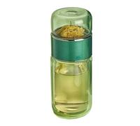 KIXZSAZ Tasse en verre filtrante avec résistance Pour aux hautes températures, filtre intégré, capacité de 280ml, tasse à thé filtrante en verre à Double paroi, vert, 280 ml