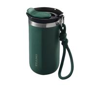KIXZSAZ Tasse isotherme d'une capacité de 350 ml, technologie d'isolation sous vide à double couche avec corde de levage épaisse, facile à nettoyer, vert, 350 ml