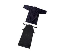 KIXZSAZ Tenue traditionnelle de samouraï, remarquable costume dobok d'iaido, événements culturels et styles d'entraînement Pour aux arts martiaux, hakama d'aïkido, tenue de, Bleu et noir, 175 cm