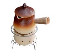 KIXZSAZ Théière avec infuseur en céramique, chauffe uniformément le café et le thé. Ensemble théière et réchaud en céramique pour la cuisine, excellente rétention de chaleur, résistante