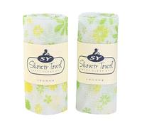 KIXZSAZ Transformez votre peau avec ce set de serviette de douche exfoliante double face et douche. Textures double face différentes. en fibres polyester douces et respirantes, vert