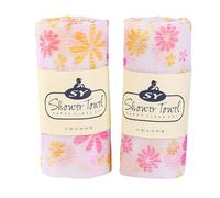 KIXZSAZ Transformez votre peau avec ce set de serviette de douche exfoliante double face et douche. Textures double face différentes. en fibres polyester douces et respirantes, rose