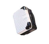 KIXZSAZ Trousse cosmétique Organiser la Collection de Maquillage avec facilité Trousse à Palette de Maquillage Valise de Voyage Sac à Bagages Convivial, B63 Blanc Noir, 14 Pouces