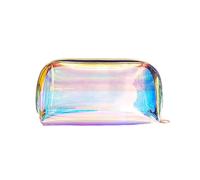 KIXZSAZ Trousse de Maquillage Voyage Portable étanche Porte-Articles de Toilette Maquillage cosmétiques Organisateur Valise Fermeture éclair Brosse à Dents conteneur, Semi-Circulaire L