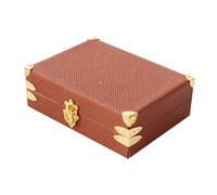 KIXZSAZ Valise miniature en cuir style vintage, idéale pour décorer maisons de poupées et magasins. Cette valise élégante en cuir vintage offre un espace de rangement pratique et convient parfaitement