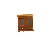 KIXZSAZ Vitrine de Maison de poupée, étagères Miniatures Uniques, bibliothèque Rangement, Meubles en Bois, Cadeau Artisanal Vintage, Maison poupée Miniature, Buffet Cuisine