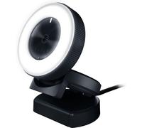 Kiyo - Caméra de Streaming avec éclairage Circulaire (Webcam USB, vidéo HD 720p, 60 FPS, Compatible avec Le Logiciel Open Broadcaster, Xsplit, autofocus, Clip caméra, Connexion trépied) Noir