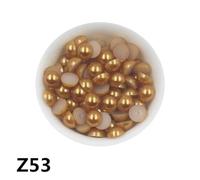 KIZAMI 50 Couleurs Tailles 6/8 / 10 mm Abs Plastique Plastique à Plat Rond Perles en Vrac Bijoux/Couvre-Chefs/Nail Art/Téléphone Décore