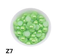 KIZAMI 50 Couleurs Tailles 6/8 / 10 mm Abs Plastique Plastique à Plat Rond Perles en Vrac Bijoux/Couvre-Chefs/Nail Art/Téléphone Décore