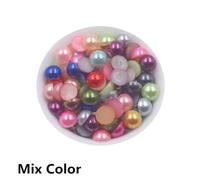 KIZAMI 50 Couleurs Tailles 6/8 / 10 mm Abs Plastique Plastique à Plat Rond Perles en Vrac Bijoux/Couvre-Chefs/Nail Art/Téléphone Décore