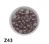 KIZAMI 50 Couleurs Tailles 6/8 / 10 mm Abs Plastique Plastique à Plat Rond Perles en Vrac Bijoux/Couvre-Chefs/Nail Art/Téléphone Décore