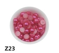 KIZAMI 50 Couleurs Tailles 6/8 / 10 mm Abs Plastique Plastique à Plat Rond Perles en Vrac Bijoux/Couvre-Chefs/Nail Art/Téléphone Décore