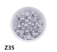 KIZAMI 50 Couleurs Tailles 6/8 / 10 mm Abs Plastique Plastique à Plat Rond Perles en Vrac Bijoux/Couvre-Chefs/Nail Art/Téléphone Décore