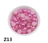 KIZAMI 50 Couleurs Tailles 6/8 / 10 mm Abs Plastique Plastique à Plat Rond Perles en Vrac Bijoux/Couvre-Chefs/Nail Art/Téléphone Décore
