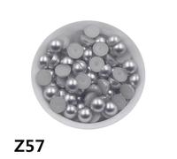 KIZAMI 50 Couleurs Tailles 6/8 / 10 mm Abs Plastique Plastique à Plat Rond Perles en Vrac Bijoux/Couvre-Chefs/Nail Art/Téléphone Décore