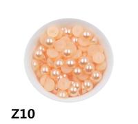 KIZAMI 50 Couleurs Tailles 6/8 / 10 mm Abs Plastique Plastique à Plat Rond Perles en Vrac Bijoux/Couvre-Chefs/Nail Art/Téléphone Décore