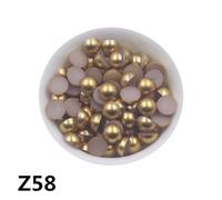 KIZAMI 50 Couleurs Tailles 6/8 / 10 mm Abs Plastique Plastique à Plat Rond Perles en Vrac Bijoux/Couvre-Chefs/Nail Art/Téléphone Décore