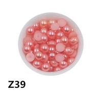 KIZAMI 50 Couleurs Tailles 6/8 / 10 mm Abs Plastique Plastique à Plat Rond Perles en Vrac Bijoux/Couvre-Chefs/Nail Art/Téléphone Décore