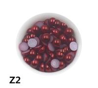 KIZAMI 50 Couleurs Tailles 6/8 / 10 mm Abs Plastique Plastique à Plat Rond Perles en Vrac Bijoux/Couvre-Chefs/Nail Art/Téléphone Décore