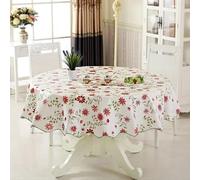 KIZAMI Nappe en Toile cirée en PVC 180 cm, résistante à l'eau, Couverture Ronde Florale pour Salle à Manger, Cuisine, Pique-Nique