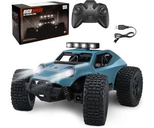 Kizeefun Voiture Télécommandée, 2,4 Ghz 1/20 RC Véhicule Tout-Terrain 20 Km/H Jouet Électrique Tout-Terrain avec 2 Piles 50 Min De Lecture Et Phare LED Cadeaux d'anniversaire Cadeau Paques Enfant