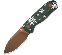 Kizer Drop Bear D2 Metal PVD, Green G10 Christmas knife 1094MC1