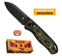 Kizer Drop Bear - Grim Reaper, KNFS Exclusive, Limited Edition 200pcs, Nitro-V, Black Stonewash, G10