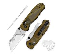 Kizer Drop Bear (Version à Double Vis) Couteau Utilitaire Pliable, Cutter à Verrouillage à Embrayage Couteau de Poche EDC avec 10 Lames de Rasoir, Couteaux de Poche avec Clip de Poche V3619JA4